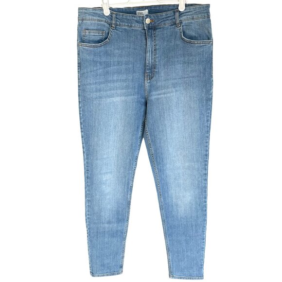 CAMAIEU Light Wash Skinny Jeans Ultra High Waist Stretch Diane GT Women's 14 - Picture 1 of 14